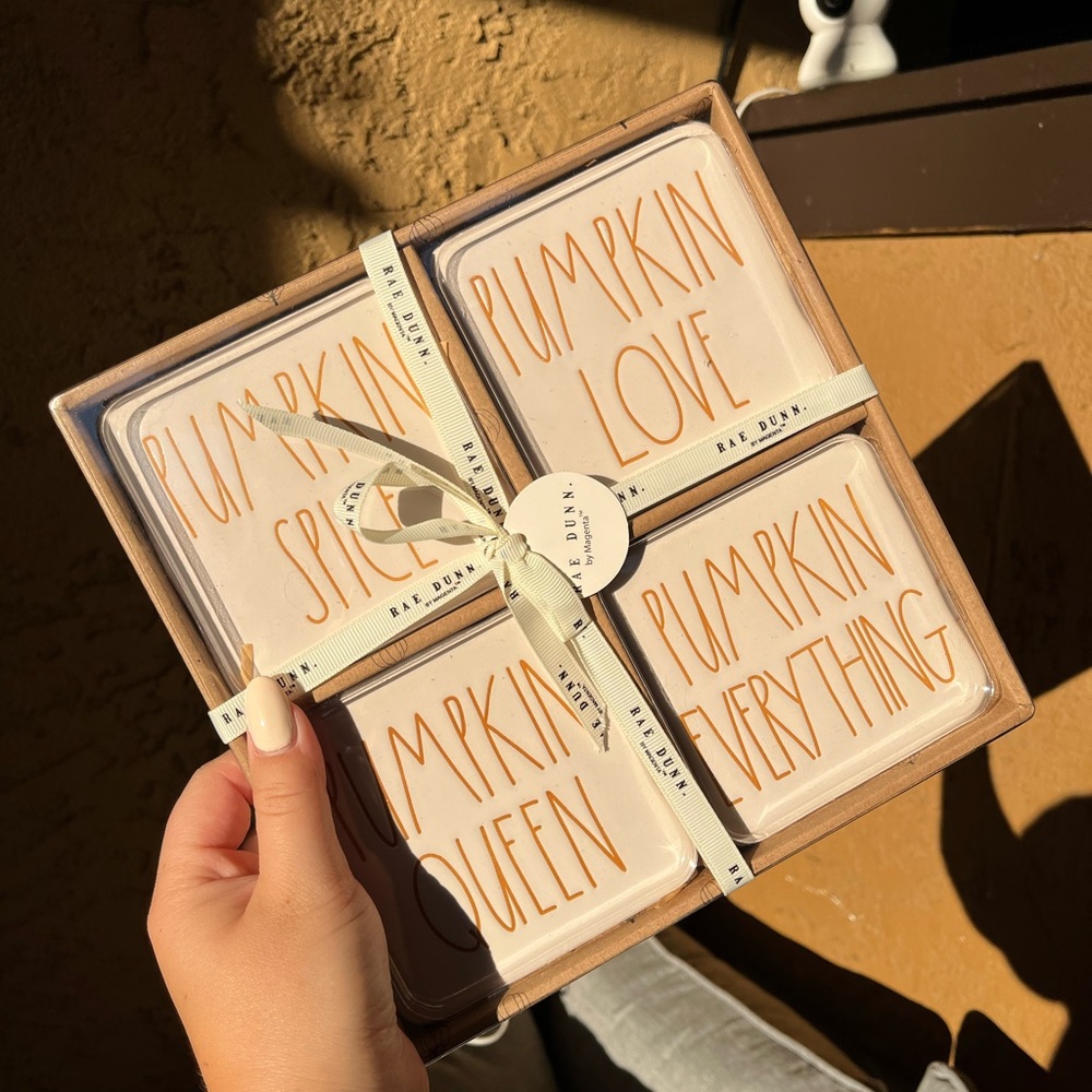 Rae Dunn Pumpkin Coasters
